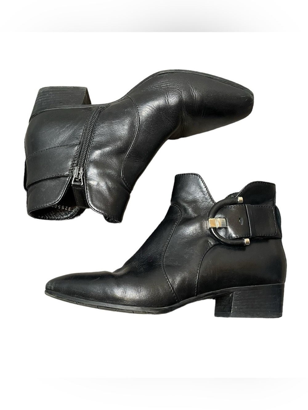AQUATALIA Black Leather Weatherproof Chelsea Boots